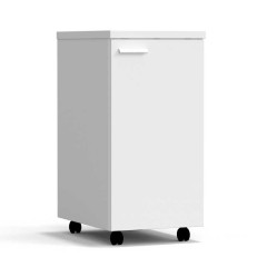 Тумба подкатная дверь правая 400х540х820 мм, высокая, белый металл - СТАЛЬ