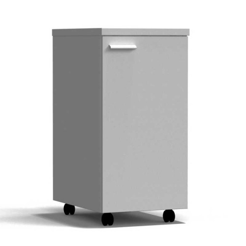 Тумба подкатная дверь правая 400х540х820 мм, высокая, серый металл - СТАЛЬ