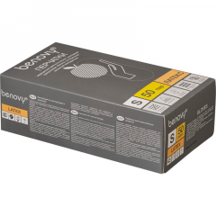 Перчатки латексные смотровые текстурированные нестерильные неопудренные Benovy S