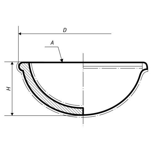 Чаша выпарительная №7 фарфоровая, 850 мл, 205x60 мм