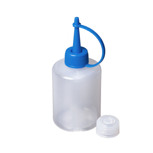 Банка-капельница 40 мл с крышкой-капельницей и транспортировочной крышкой (цвет крышки-капельницы - СИНИЙ)