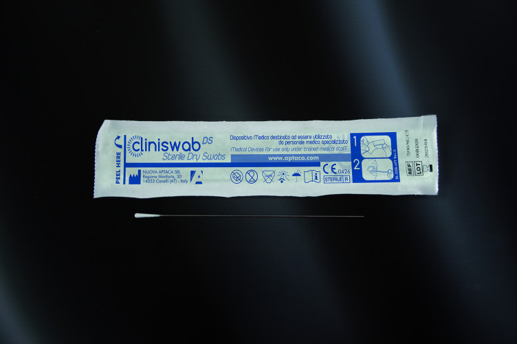 Тампон-зонд из вискозы с алюминиевым аппликатором, 0,9х147 мм, стерильный, Aptaca, 300 шт/уп.