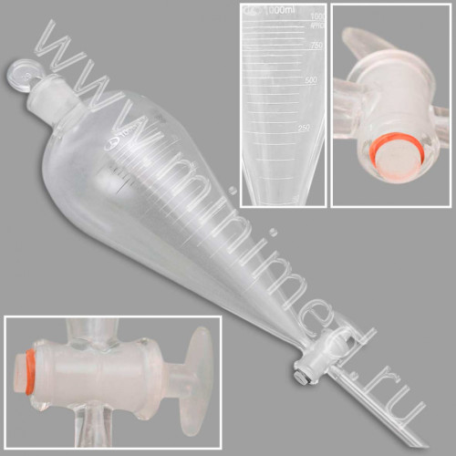 Воронка делительная грушевидная ВД-3-1000 с делениями