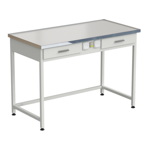 Стол лабораторный с 2-мя ящиками и электрикой 1212х610х850 мм, раб. поверхность - LABGRADE-лайт