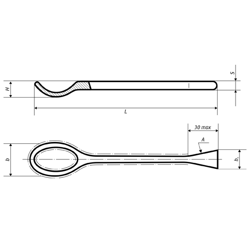 Ложка фарфоровая №2, 150 мм