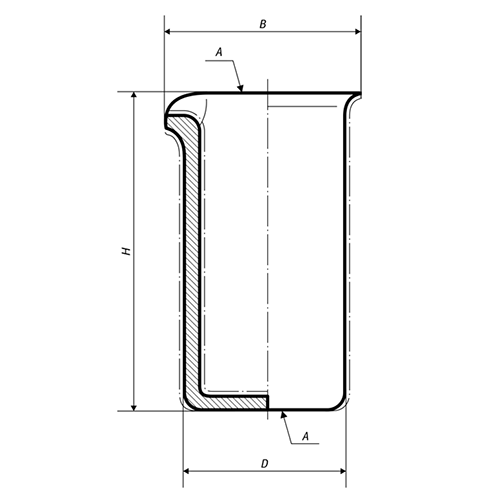 Стакан фарфоровый №8, 2000 мл