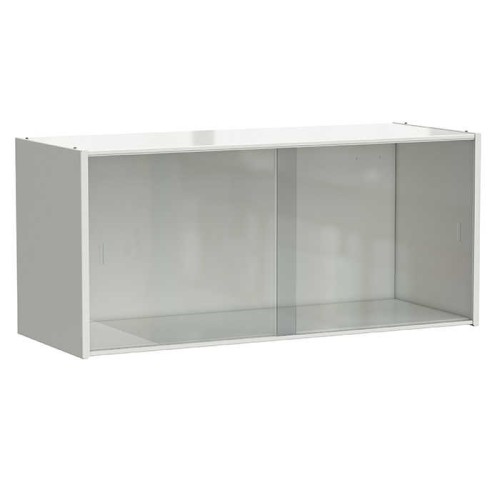 Полка книжная настенная 900x340x400 мм, белый металл