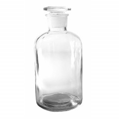 Склянка для реактивов 10000 мл из светлого стекла с узкой горловиной и притертой пробкой