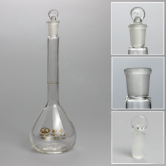 Колба мерная 2-250-1 14/23 с одной меткой и пришлифованной пробкой