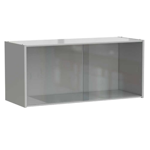 Полка книжная настенная 900x340x400 мм, серый металл