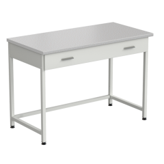 Стол лабораторный с 1 ящиком 1200х600х850 мм, раб. поверхность - ЛАМИНАТ БЕЛЫЙ