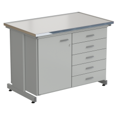 Стол-тумба 1 дверь (левая) + 5 ящиков 1212х750х900, LABGRADE-лайт