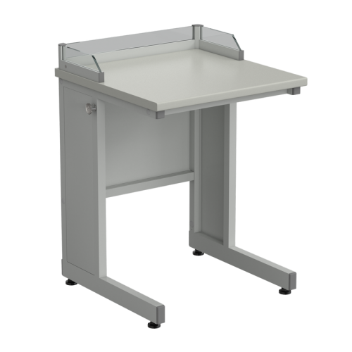 Стол ученический с бортиком 600х600х840, раб. поверхность - ЛАМИНАТ СЕРЫЙ