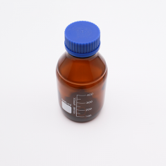 Банка 500 мл для реактивов из темного стекла с делениями и навинчивающейся полипропиленовой крышкой