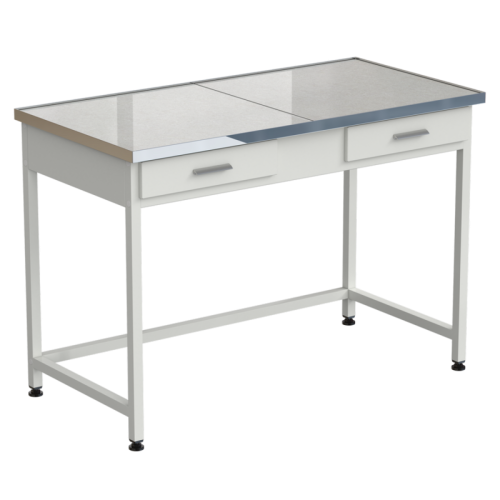 Стол лабораторный с 2 ящиками 1212х610х850 мм, раб. поверхность - КЕРАМОГРАНИТ