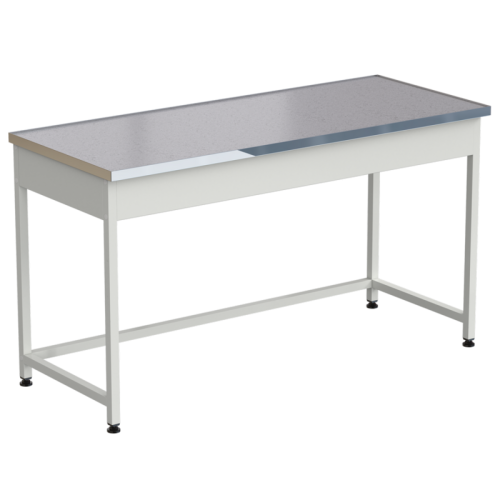 Стол приборный упрощенный 1500x610x850 мм, раб. поверхность - МОНОЛИТНЫЙ КЕРАМОГРАНИТ