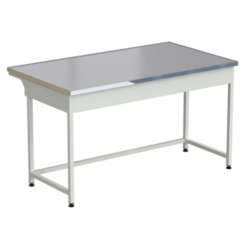 Стол приборный упрощенный 1500x850x850 мм, раб. поверхность - МОНОЛИТНЫЙ КЕРАМОГРАНИТ