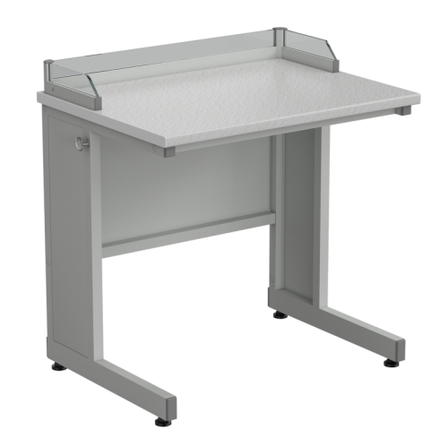 Стол ученический с бортиком 800х600х840, раб. поверхность - ЛАМИНАТ БЕЛЫЙ