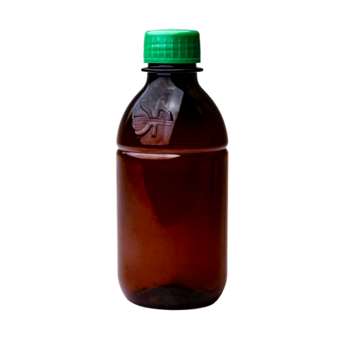 Бутылка круглая ЭКРОС 270 мл коричневая с крышкой