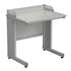 Стол ученический с бортиком 800х600х840, раб. поверхность - ЛАМИНАТ СЕРЫЙ