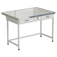 Стол лабораторный с 2-мя ящиками и электрикой 1212х850х850 мм, раб. поверхность - КЕРАМОГРАНИТ