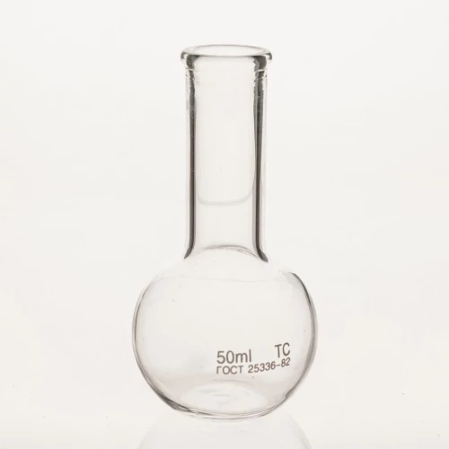 Колба плоскодонная П-2-50-22 с цилиндрической горловиной