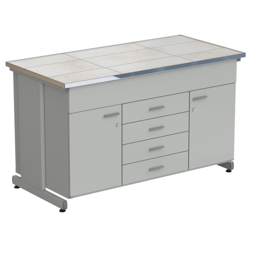 Стол-тумба 2 двери + 5 ящиков 1515х750х900, КЕРАМИКА