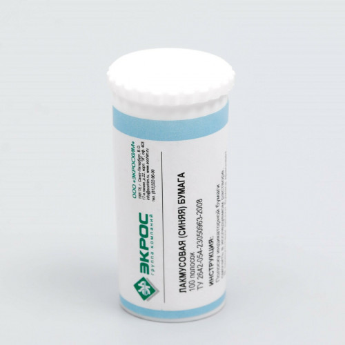 Индикаторная бумага лакмусовая синяя, 100 шт/уп.