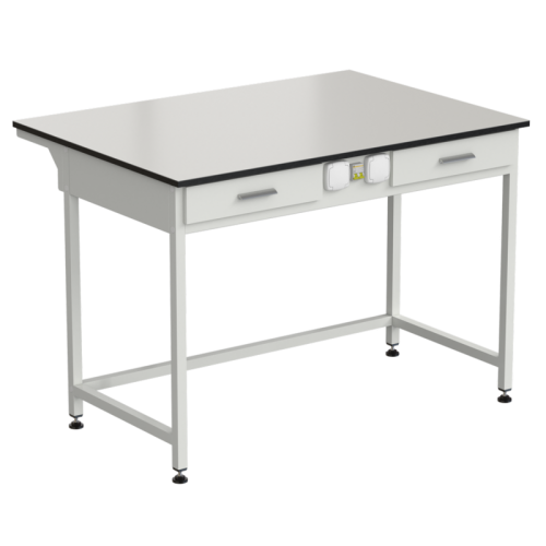 Стол лабораторный с 2-мя ящиками и электрикой 1200х850х850 мм, раб. поверхность - LABGRADE