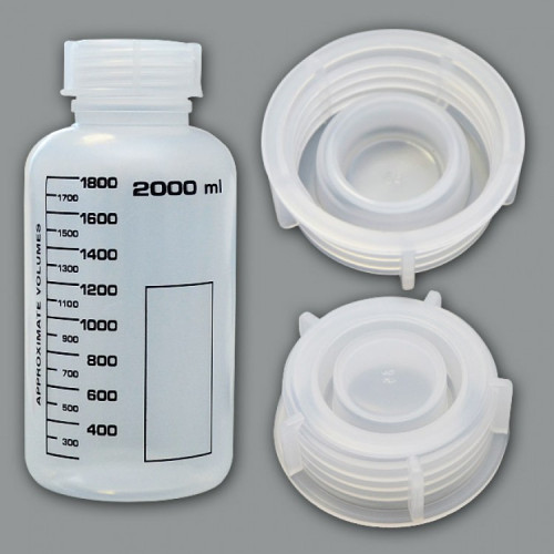 Банка широкогорлая для реактивов 2000 мл, с черной градуировкой, п/п, LAMAPLAST