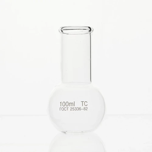 Колба плоскодонная П-2-100-34 с цилиндрической горловиной