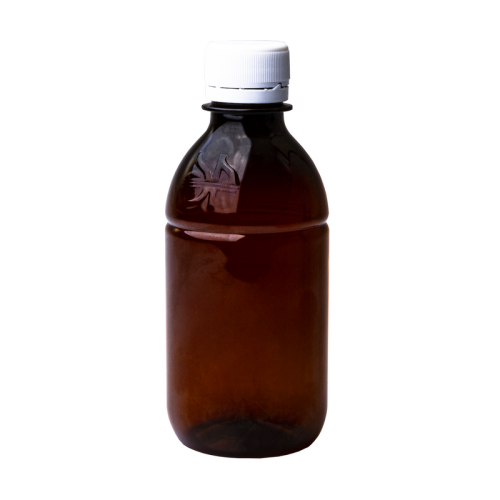 Бутылка круглая ЭКРОС 270 мл коричневая с крышкой с контрольным кольцом