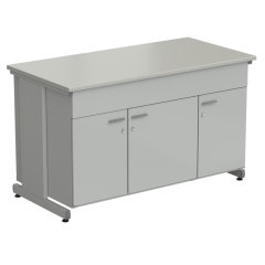 Стол-тумба 3 двери 1500х750х900, ЛАМИНАТ СЕРЫЙ