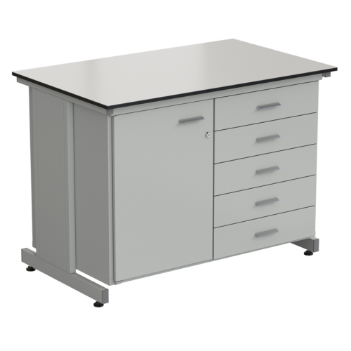 Стол-тумба 1 дверь (левая) + 5 ящиков 1200х750х900, LABGRADE
