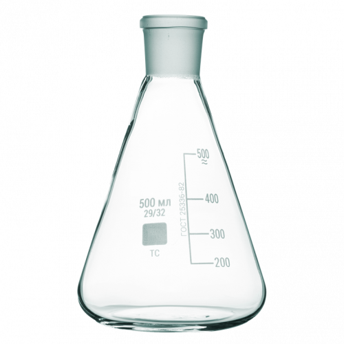 Колба коническая со шлифом КН-1-2000-29/32, с делениями, ТС