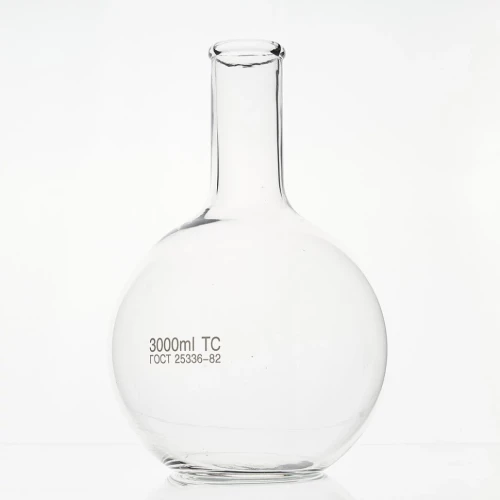 Колба плоскодонная П-2-3000-50 с цилиндрической горловиной