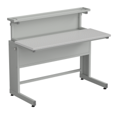 Стол ученический с выдвижным блоком 1200х600х1025 в сборе, раб. поверхность - ЛАМИНАТ БЕЛЫЙ