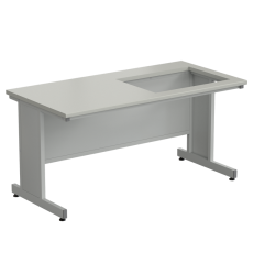 Приставка для весового стола 1500х750х750 мм, раб. поверхность - ЛАМИНАТ СЕРЫЙ