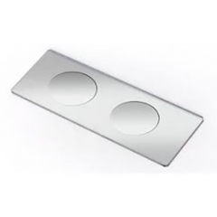 Стекло предметное СП-7104 76х26±1,0 мм, толщина 1,0±0,1 мм, с 2-мя лунками и шлифованными краями, 50 шт/уп.