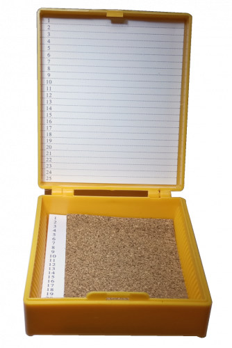 Штатив-бокс для предметных стекол на 25 штук, п/с