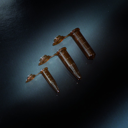 Микропробирка для ПЦР 0,5 мл,  тип Эппендорф, коричневая, с крышкой, без делений, без ДНКаз и РНКаз, Aptaca, 1000 шт/уп.