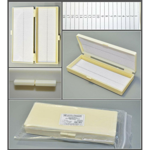 Штатив-бокс для предметных стекол на 50 штук, п/с