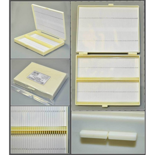 Штатив-бокс для предметных стекол на 100 штук, п/с