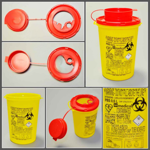 Контейнер для утилизации игл и других отходов 0,6 л, п/п, Aptaca