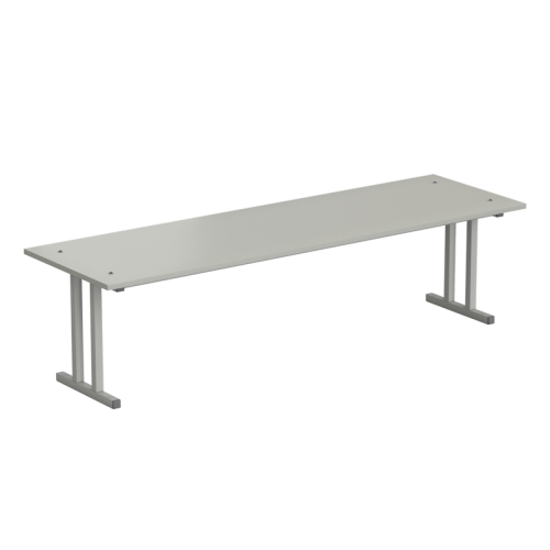 Полка 2-го уровня для стола островного 1500х450х390 мм, ЛАМИНАТ СЕРЫЙ