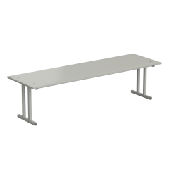 Полка 2-го уровня для стола островного 1500х450х390 мм, ЛАМИНАТ СЕРЫЙ