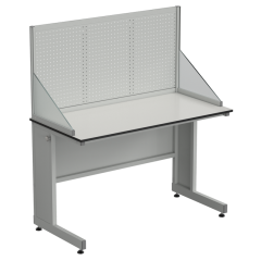 Стол с перфорированным экраном (верстак) 1200х600х1360, раб. поверхность - LABGRADE