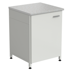 Тумба 610х600х850 дверь левая, ЛАМИНАТ БЕЛЫЙ