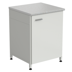 Тумба 610х600х850 дверь правая, ЛАМИНАТ БЕЛЫЙ