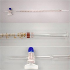 Бюретка 1-1-1-25-0,1 с краном, кран с резьбовым уплотнением ГОСТ 29251-91